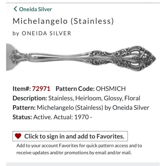 Oneida silver Michelangelo demitasse spoons glossy floral spoons set of 2 - Picture 1 of 4